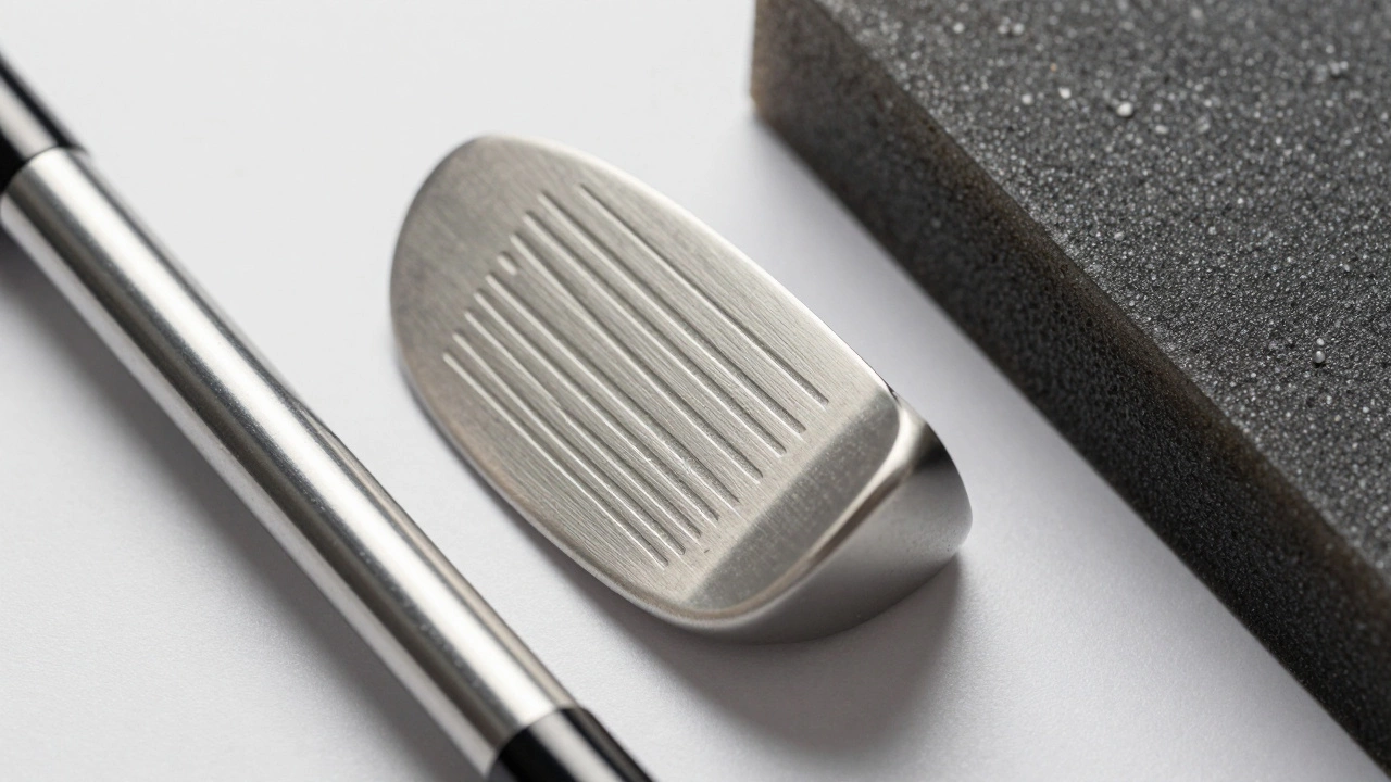 Close-up of titanium, aluminum, and TPU sports materials