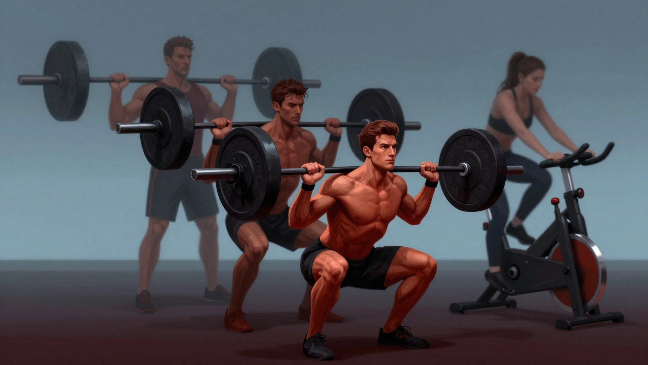 Illustration of prioritizing compound lifts over cardio