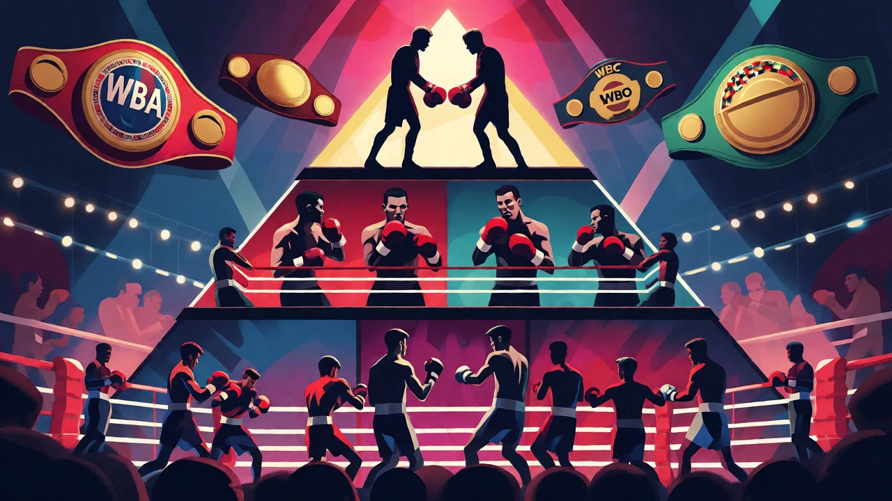 Pyramid diagram illustrating boxing bout hierarchy